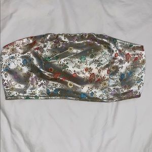 Silk Floral Tube Top